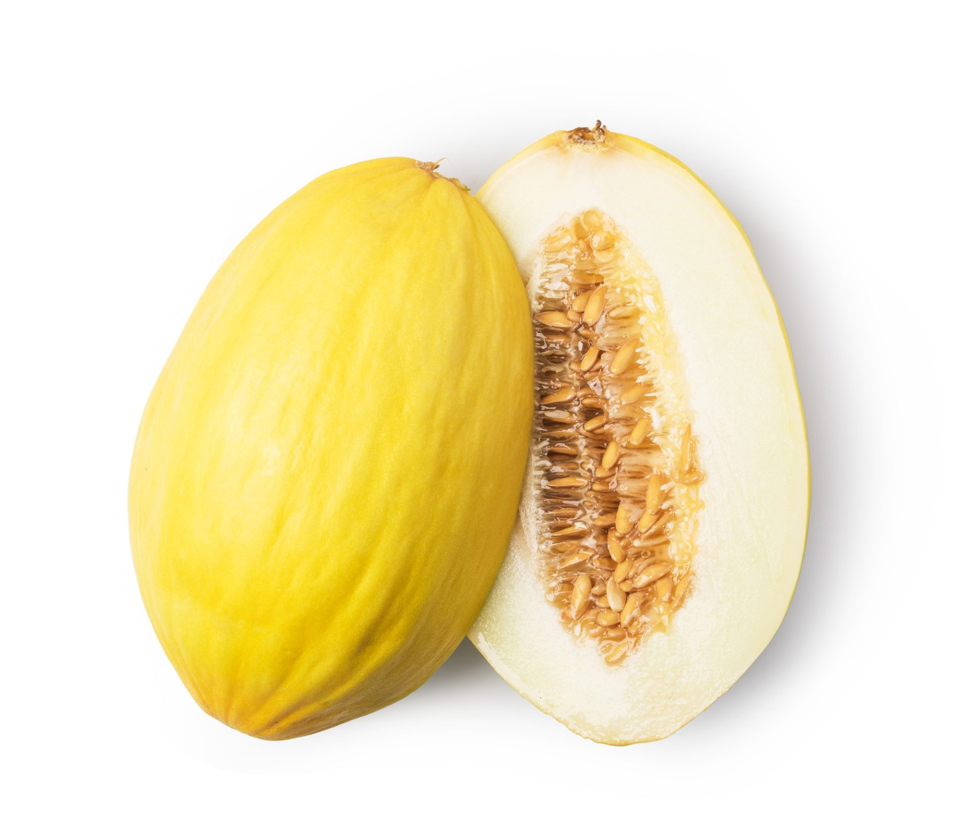 Melon sur un fond blanc isolé